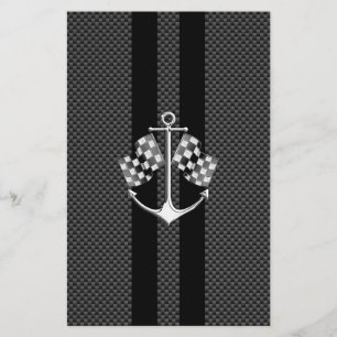 Boat Racing Nautical in Carbon Fiber Style Flyer