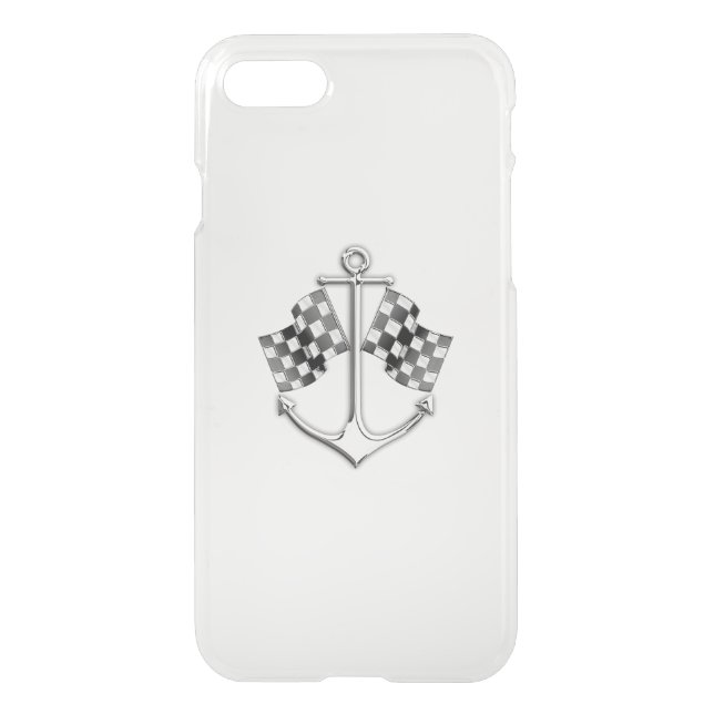 Boat Racing Nautical in Carbon Fiber Style Uncommon iPhone Case (Back)