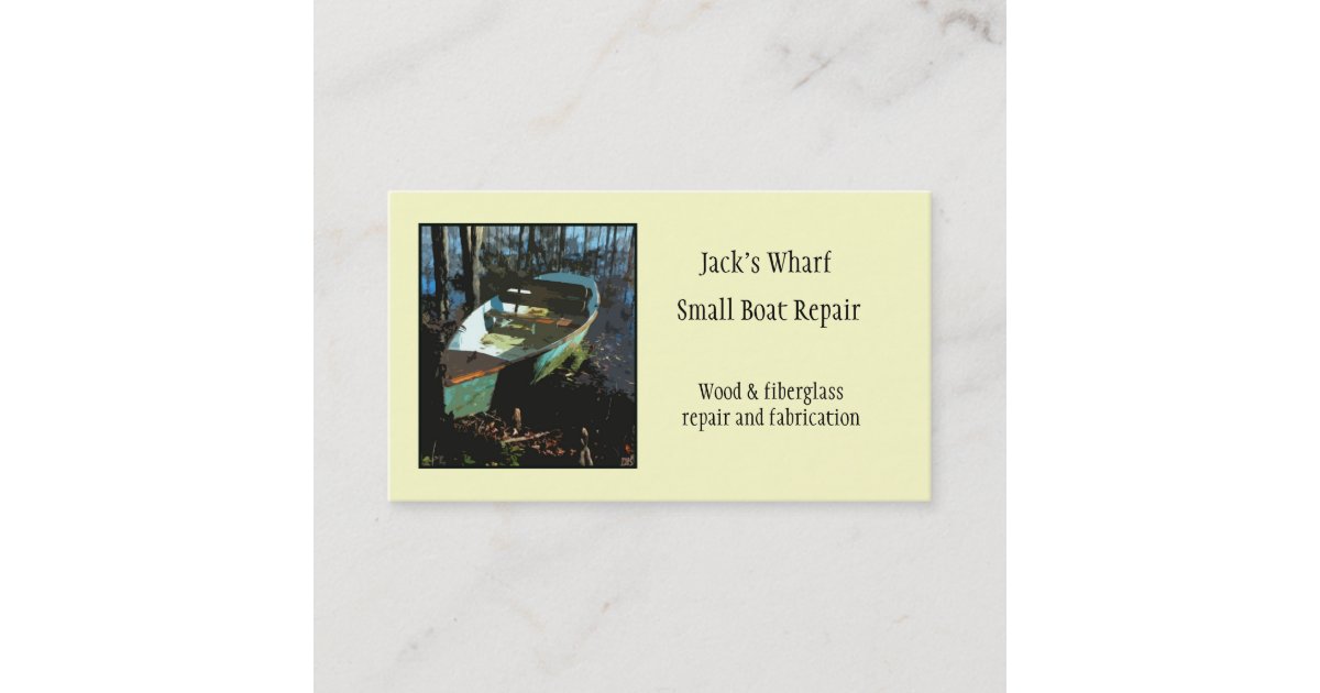 Boat Repair Business Card Template Zazzle