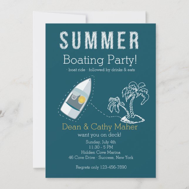 Boat Ride Invitation (Front)