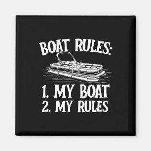 Boat Rules - Boating Sailing Lake Boat Captain Mot Magnet