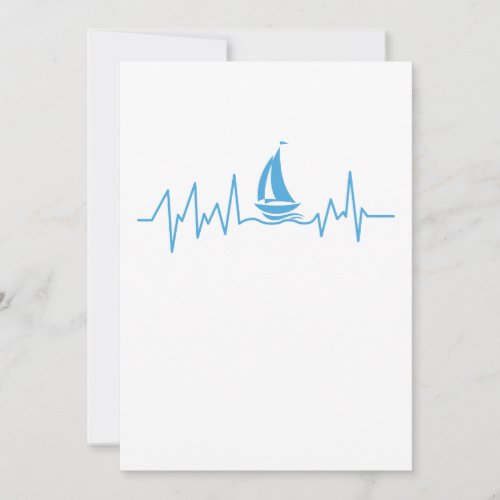 Boat Sailing Gift Heartbeat Funny Sailboat