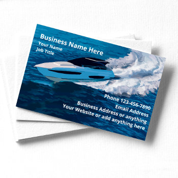 Boat Sales And Maintenance  Business Card by Luckyturtle at Zazzle