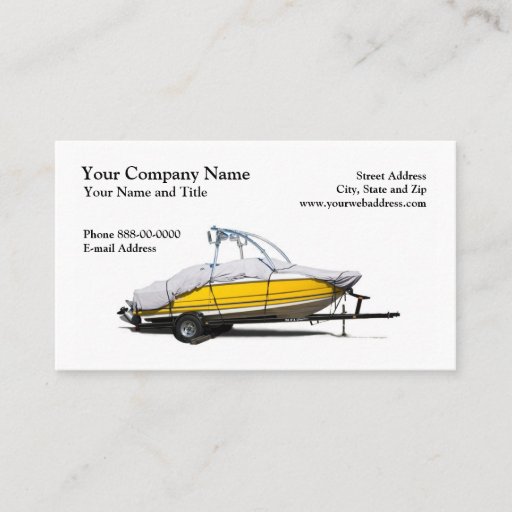 Customizable Boat Sales Business Card