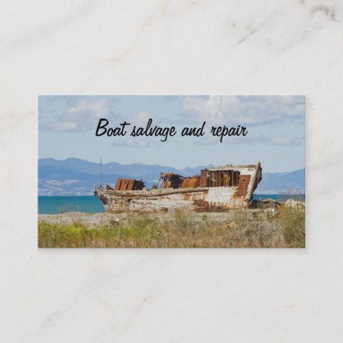 Boat salvage and repair Business Card