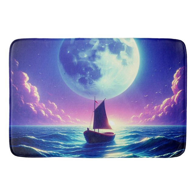 Boat Scene Bath Mat (Front)