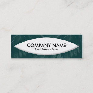 Boat Shape - Dark Green Brushed Mini Business Card