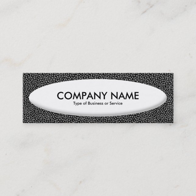 Boat Shape III - Random Spots - Gray on Black Mini Business Card (Front)