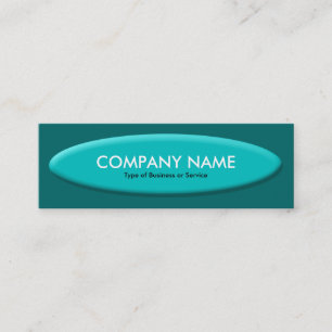 Boat Shape III - Turquoise on Moss Green Mini Business Card
