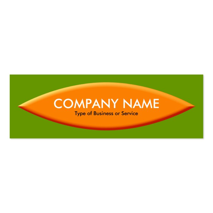 Boat Shape   Orange with Avocado Business Card Template