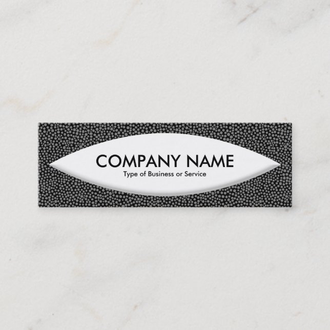 Boat Shape - Random Spots - Black and Gray Mini Business Card (Front)