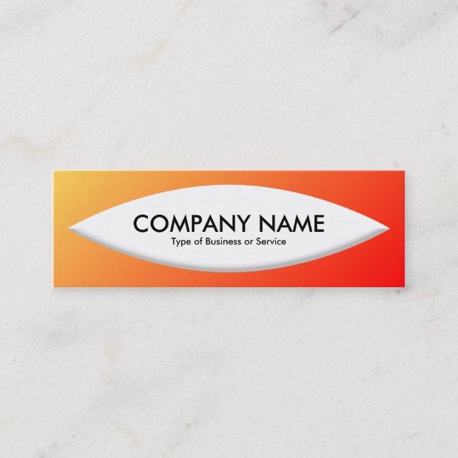Boat Shape - Shaded Mini Business Card (Front)