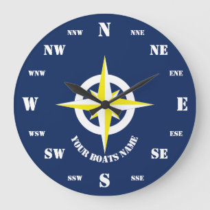 Boat ships compass large clock