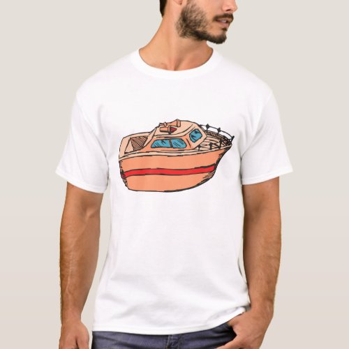 Boat Sketch T_Shirt