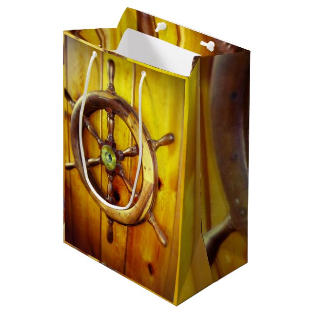 Boat Steering Wheel Gift Bag (Front Angled)