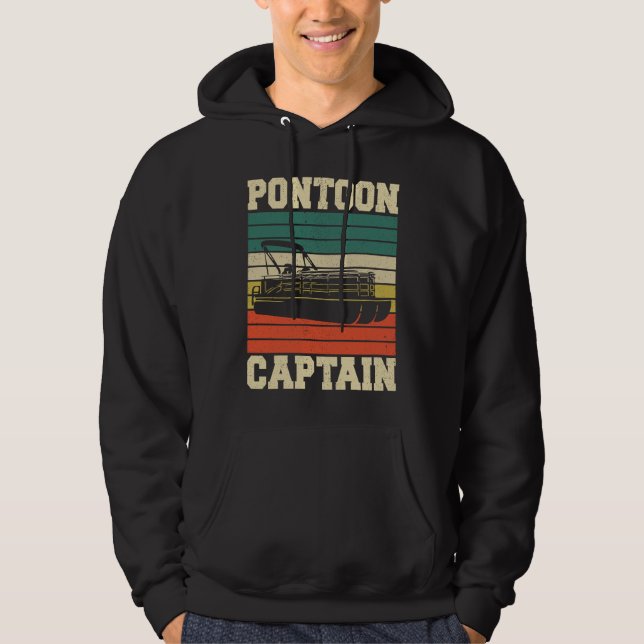 Boat Stuff Captain Funny Boating Lake Ship Hoodie (Front)