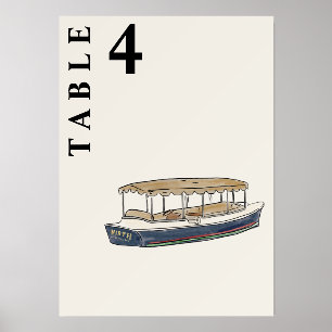 boat table number sign holder