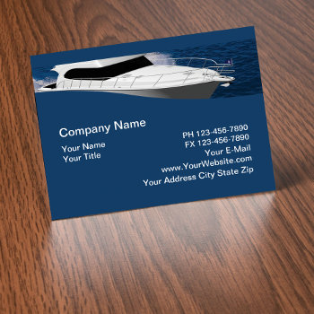 Boat Theme Modern Business Cards by Luckyturtle at Zazzle