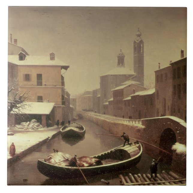 Boat under the Snow Tile (Front)