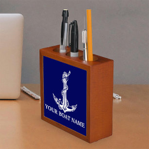 Boat Vintage Nautical Anchor Rope Desk Organizer