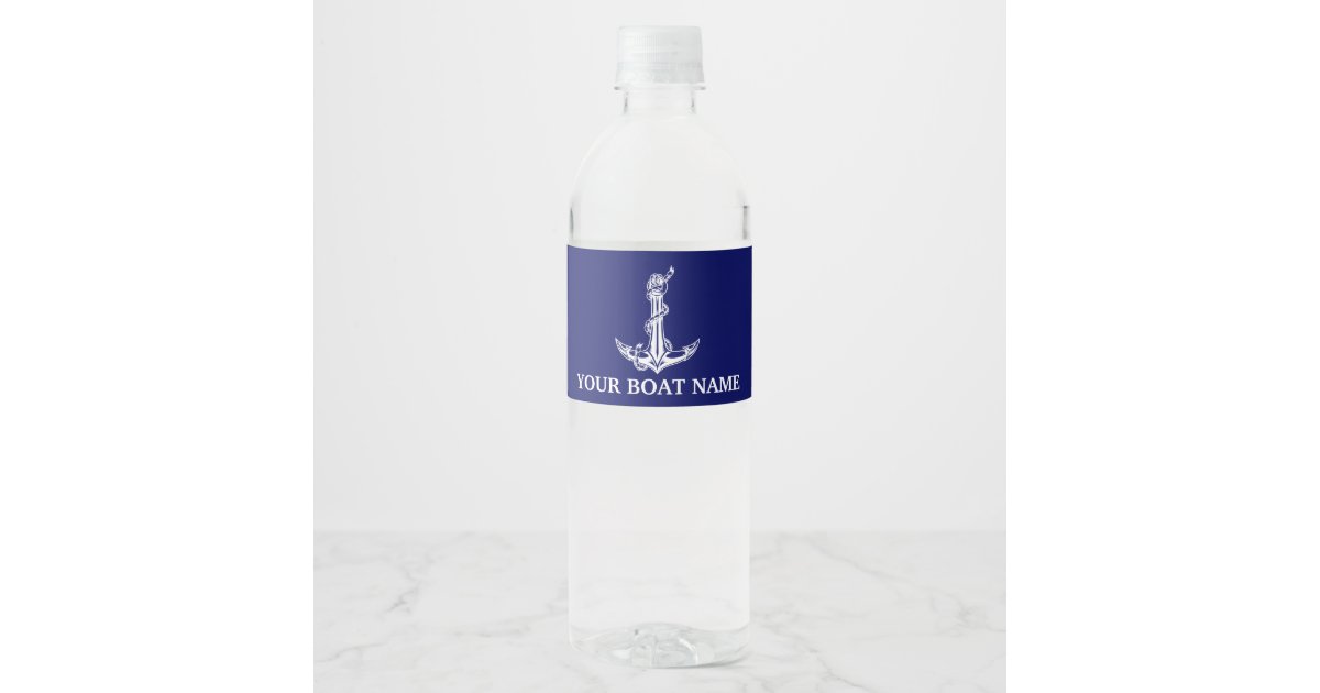 Nautical Water Bottle Labels, Editable Nautical Birthday Water Bottle Label  Template, Printable Nautical Birthday Party Decorations 
