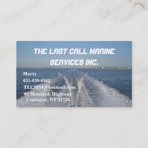 Boat Wake Business Cards
