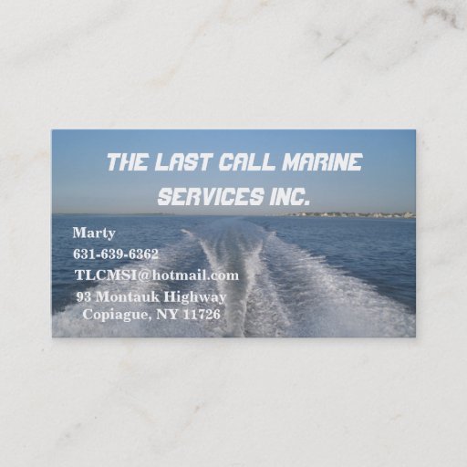 Customizable Boat Wake Business Cards