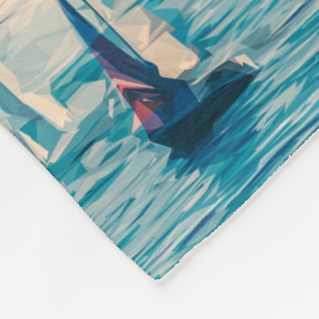 Boat Water Marine Swim Dive Destiny's Destiny Fleece Blanket (Corner)