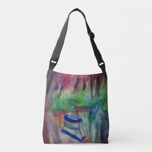 Boat Watercolor  All_Over_Print Cross Body Bag