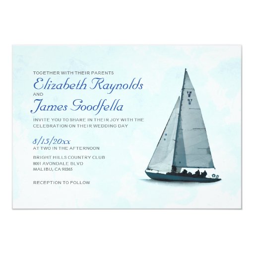 Sailboat Wedding Invitations 10