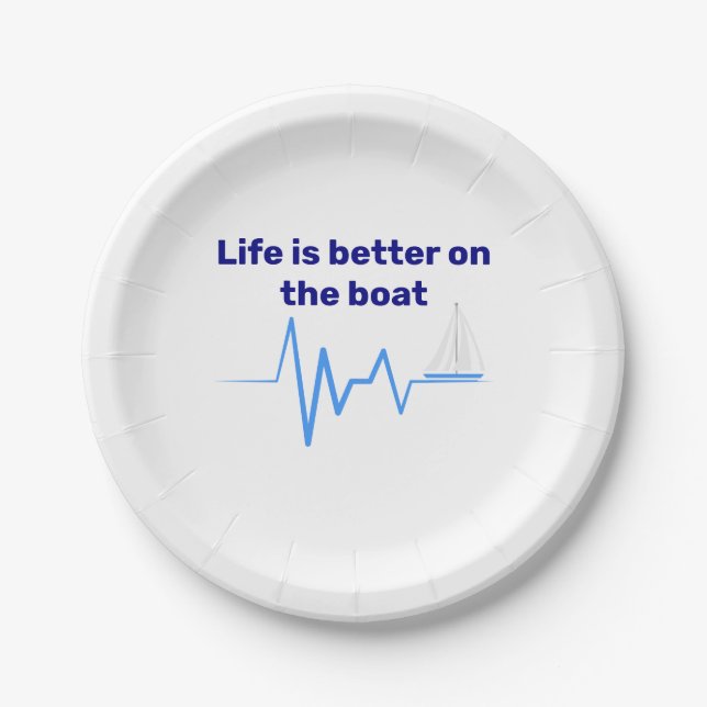 Boat | wooden Boat | sailor   Paper Plates (Front)