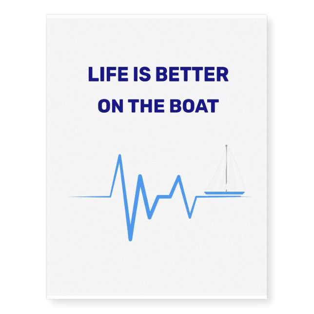 Boat | wooden Boat | sailor   Temporary Tattoos (Front)