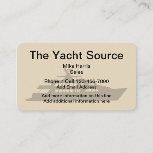 Boat Yacht Theme Business Cards