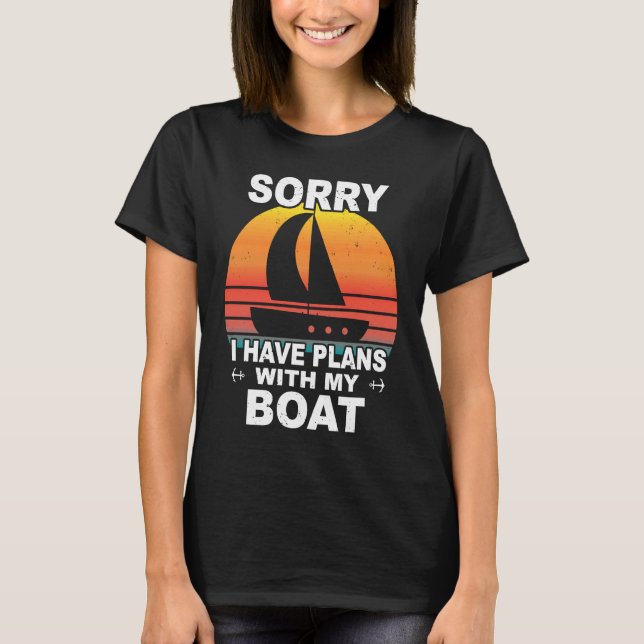 boater captain sailing ship sailor saying boating  T-Shirt (Front)