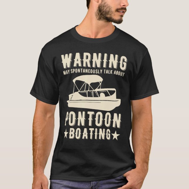 boater Pontoon Captain Papa Boating Dad Motor Boat T-Shirt (Front)