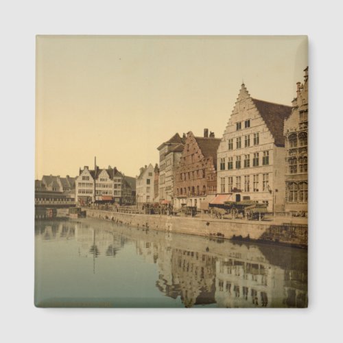 Boathouse in Ghent Belgium Magnet