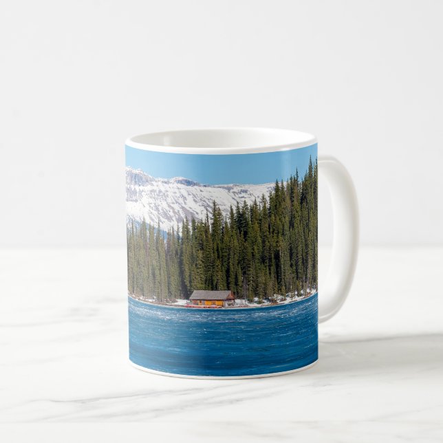 Boathouse next to Lake Louise - Banff, Canada Coffee Mug (Front Right)
