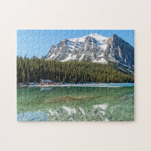 Boathouse next to Lake Louise _ Banff Canada Jigsaw Puzzle