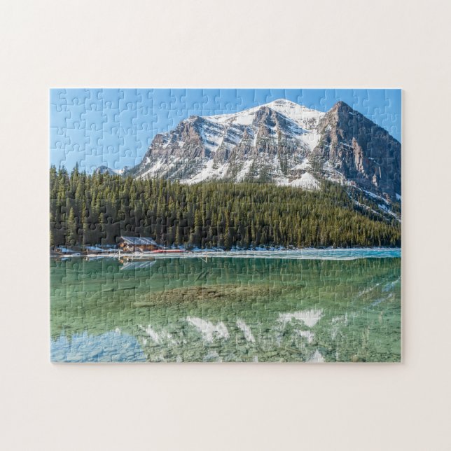 Boathouse next to Lake Louise - Banff, Canada Jigsaw Puzzle (Horizontal)