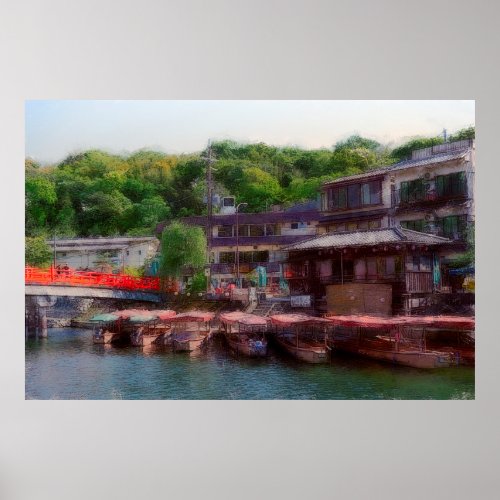 BOATHOUSE on the UJI RIVER _ KYOTO Poster