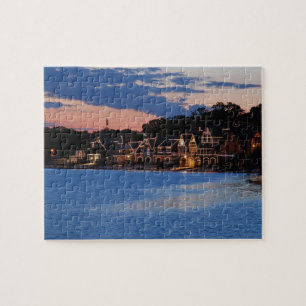 Boathouse Row dusk Jigsaw Puzzle