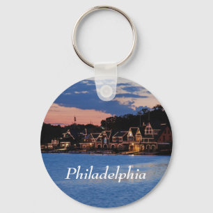 Boathouse Row dusk Keychain