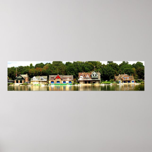 Boathouse Row Panorama Poster (Front)