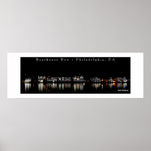 Boathouse Row photo art poster, Philadelphia, PA Poster