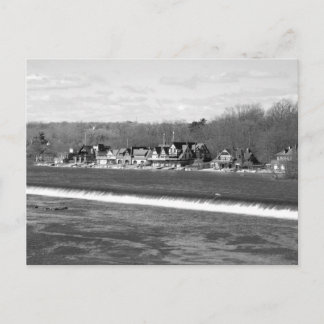 Boathouse Row winter b/w Postcard