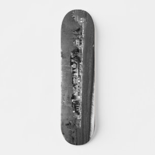 Boathouse Row winter b/w Skateboard Deck