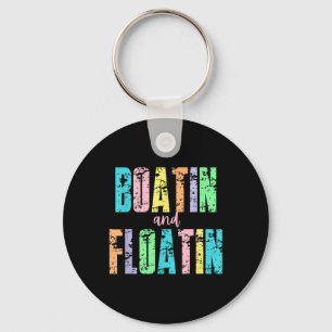 Boatin And Floatin Summer Lake Floating River Boat Keychain