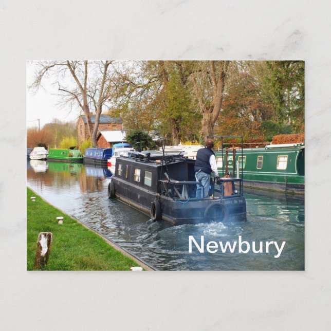 Boating at Newbury Postcard (Front)