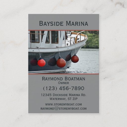 Customizable Boating Business Card