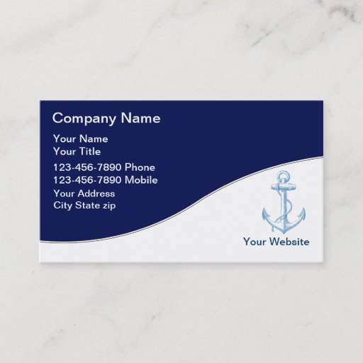 Customizable Boating Business Cards